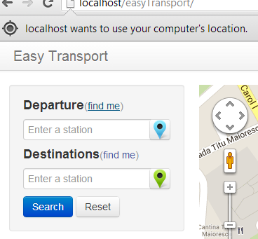 placing a marker at the user GPS position